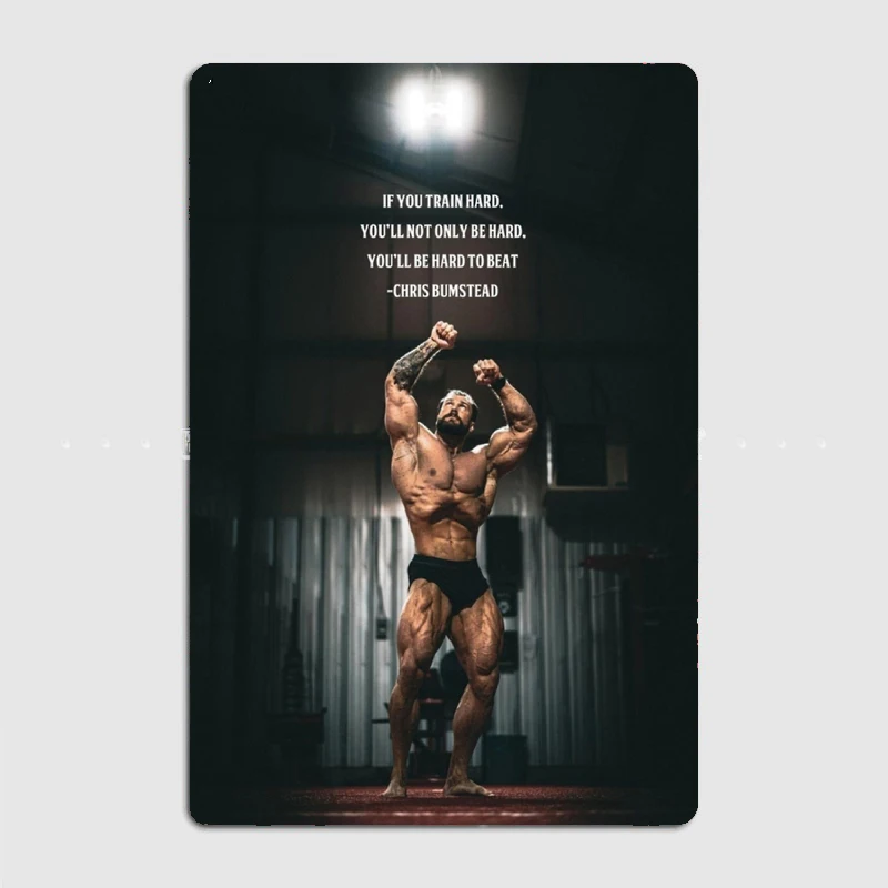 Chris Bumstead Gym Motivation Wall Art Metal Sign Club Wall Personalized Painting Décor Tin Sign Posters