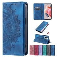 Strong Magnetic Wallet Case with Card Slot for Xiaomi Redmi Note 13 12S 12 Pro Note 11 11S 10 9 Leather Stand Flip Cover