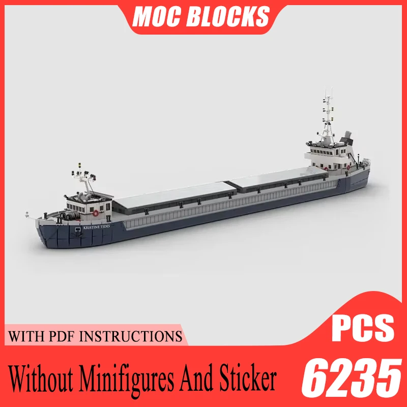 Moc Building Bricks Military Model Military Dry Bulk Barge Technology Modular Blocks Gifts Toys For Children DIY Sets Assembly