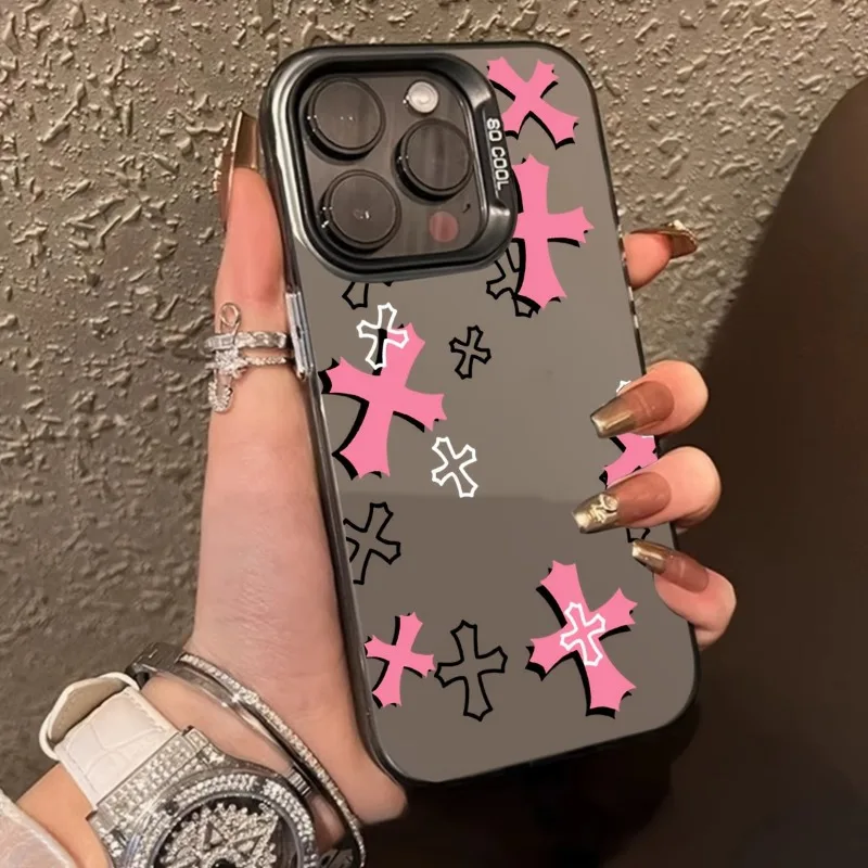 

Personalized simple phone case suitable for iPhone 16 15 14 13 12 11 Pro/ Max/Plus anti-fingerprint shock-proof rear cover