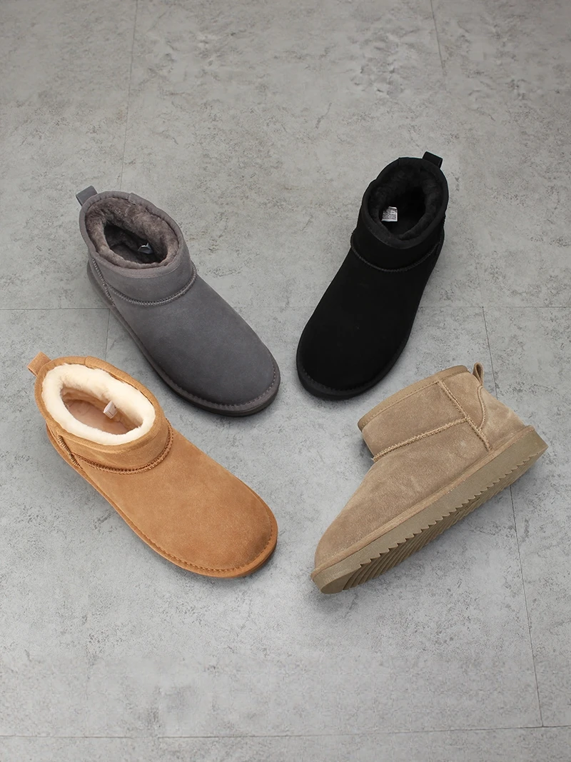 

Northeast Men's Snow Boots 2025 New Winter Fur Leather Integrated Anti-slip Thick Bottom Fleece Warm High Help Bread Cotton B...