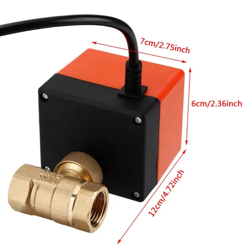 

DN15 / DN20 / DN25 motorized electric 2-way brass ball valve DN20 AC 220V 2 way 3 wire -with actuator cable for gas water oil