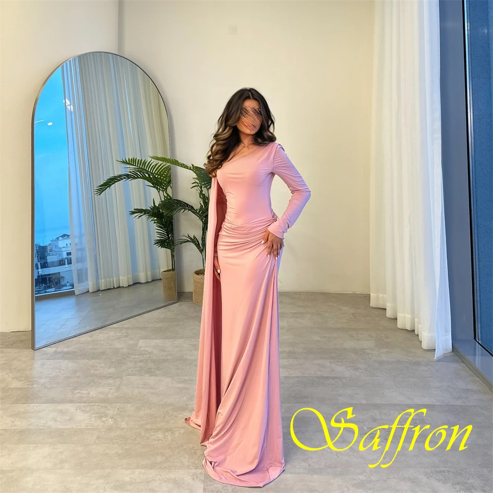 ที่กําหนดเอง Elegant Jersey ชุดราตรียาวคลาสสิก Mermaid Prom Dresses แฟชั่น Watteau รถไฟชุดพิเศษ