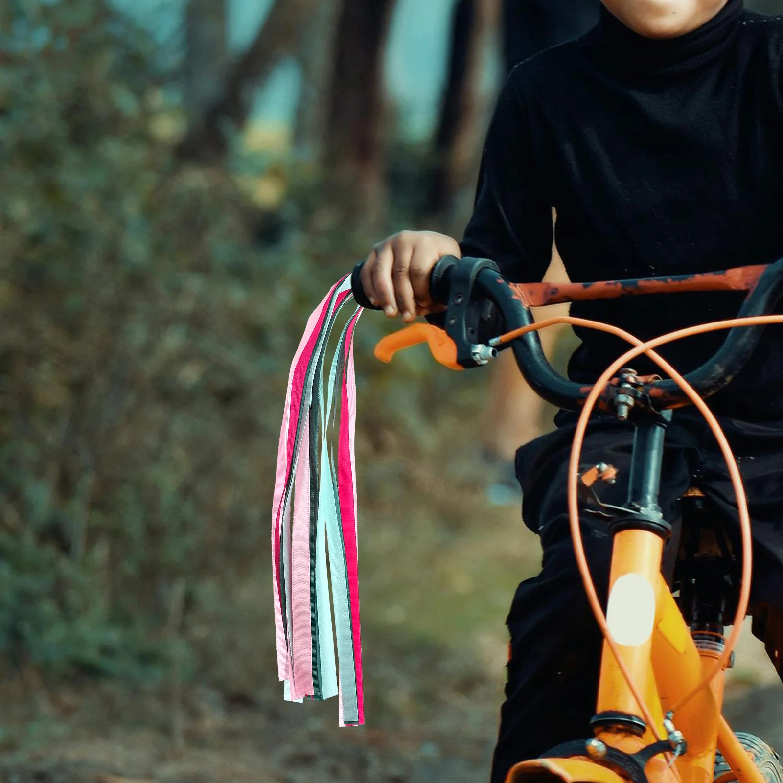 

Colorful Bicycle Polyester Tassels H Hanging Ribbons Bike Streamers Girls H Grip Scooter Ribbon Accessory