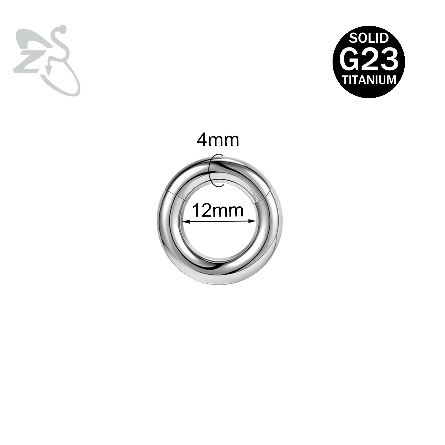 ZS 1PC G23 Titan Creolen für Frauen Silber Überzogene Kreis Ohrring Große Gauge Seputm Nasenring 2/4/6/8/10/12G Punk Ohrring