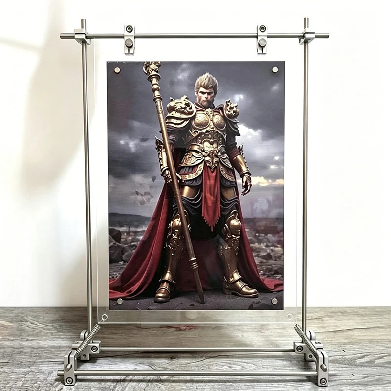 Magnetic Frame Stainless Steel A5/A4/A3 Picture Frames Bedroom Desktop Decoration Photo Frame Minimalist Creative Poster Frames