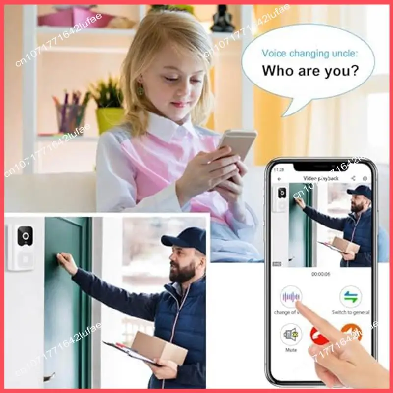 

B52C Intelligent Wifi Night Vision Low Power VGA Video Doorbell App Remote Intercom Cell Phone Push Notification For Home Durabl