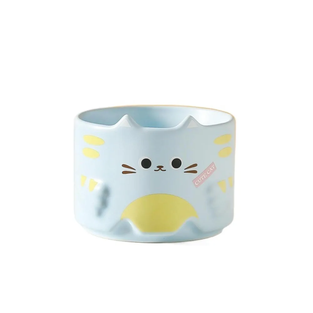 

Drinkware Ceramic Cat Mark Cup Cartoon Cute Water Cup Heat-resistant Exquisite Stacked Pair Cup Couple
