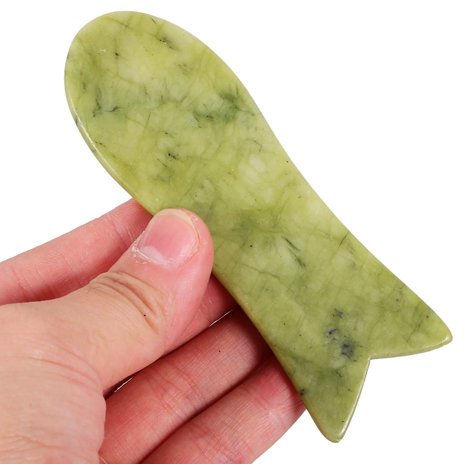 

2Pcs Natural Jade Scrapping Plate Facial Back Massager for Muscle Relaxation Meridian Dredging Promoting Metabolism Skin