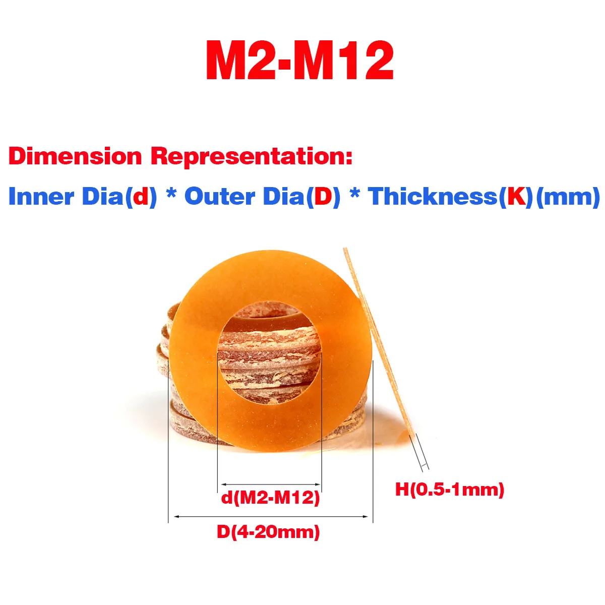 

Bakelite Circular High Temperature Resistant Insulating Gasket/Washer M2-M12