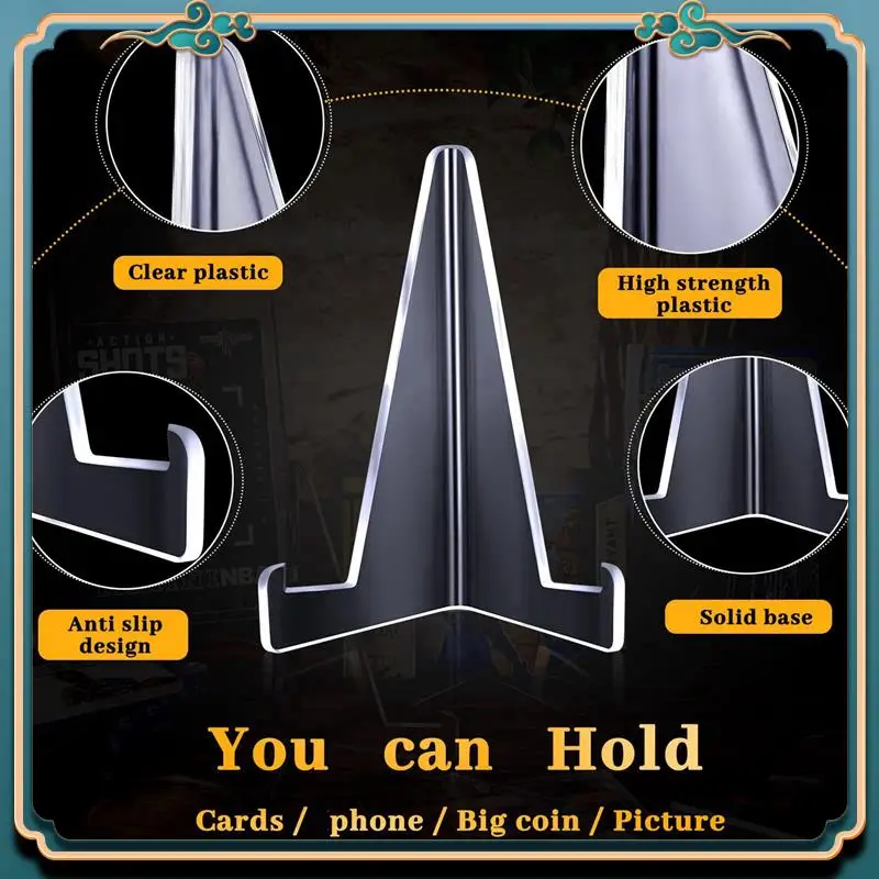 

Latest 30Pcs 35PT-360PT Card Sleeves Display Holder Acrylic Stands Small Rack For Baseball Football Sports Card Trading&Display