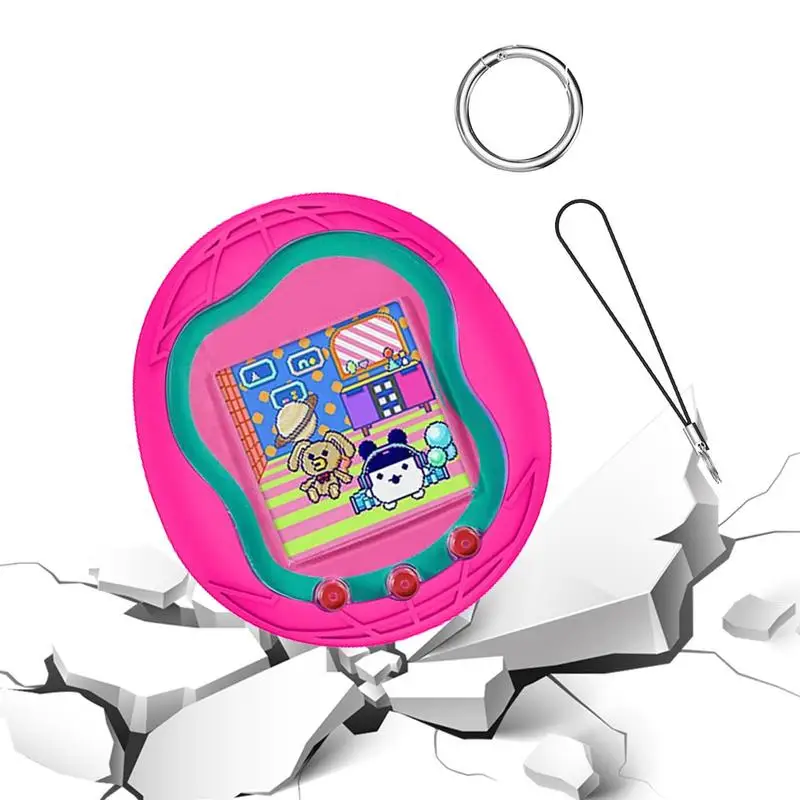 Virtual Electronic Pets Case Game Machine Protection Skin For TamagotchiUni 2023 Silicone Protective Cover Shell With Lanyard