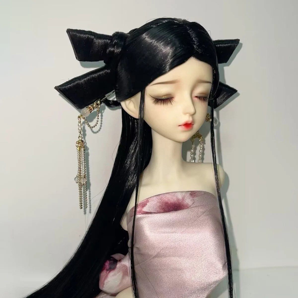 

1/4 1/3 Ancient Costume BJD Wig Doll Accessories Hanfu Antique Style Hair Retro Wigs For BJD/SD MSD SD13 Big Girl SSDF C1990