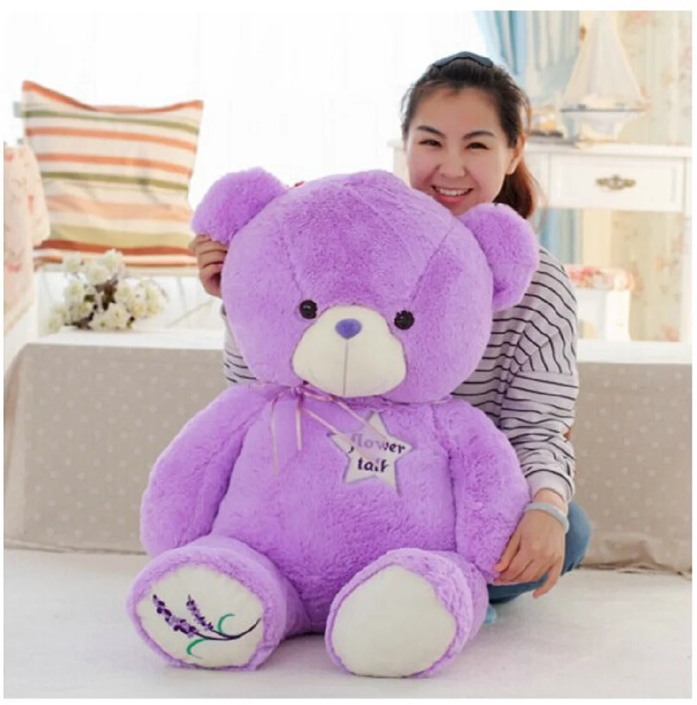 huge purple teddy bear toy big creative lovely lanvender bear toy cute bear toy gift doll about 140cm 0145