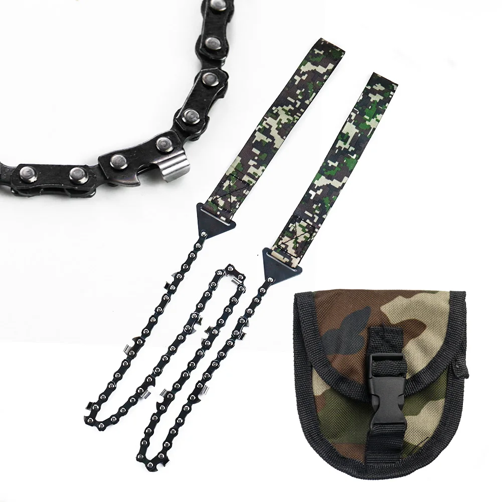 

Wire Saw 24Inch Survival Hand Chain Saw Portable Outdoor Wood Cutter Manual Zipper Saw Garden Camping Emergency Cutting Tool