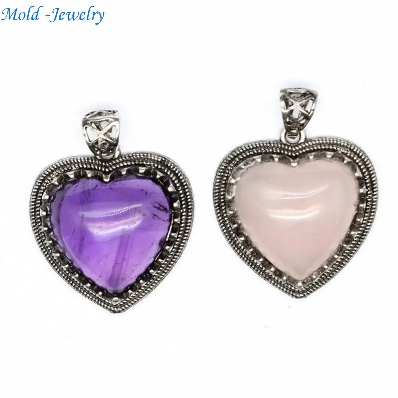

69HB Mystical Labradorite Pendant Adorned with Amethyst Portable for Elegant Look