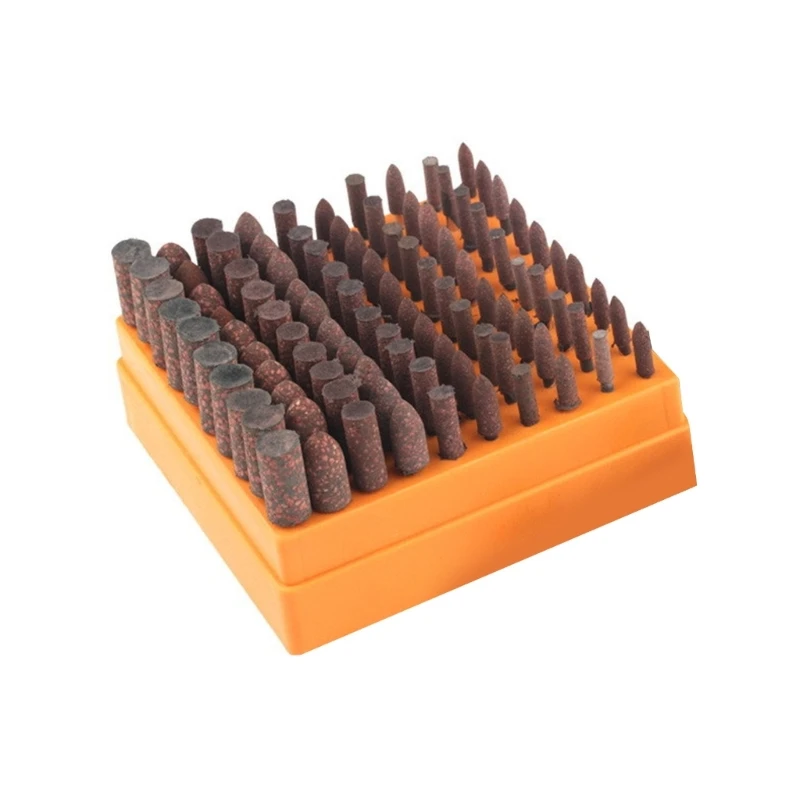 

100Pcs Rubber Grinding Heads Pointed Grinding Head Buffing Sponge Grinding Head Rotary Tool Rubber Polishing Bit