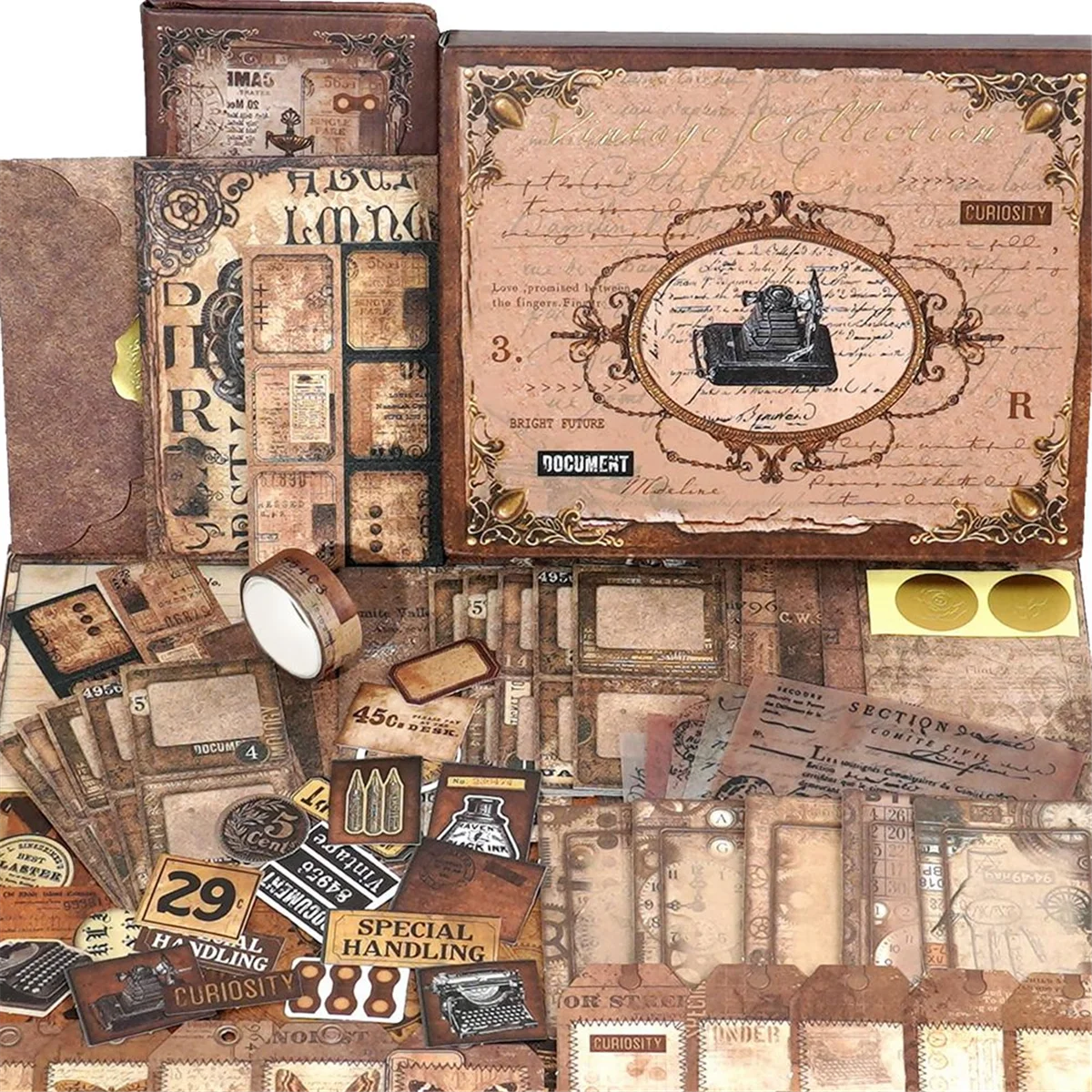 مجموعة سجل القصاصات TCE، سلسلة قصائد الحب - العناصر العتيقة، تغليف الصندوق لمواد سكرابوكينغ #5