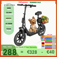 AOVOPRO ESBS PLUS 500W Electric Scooter 54.6V22.5Ah Large Capacity Battery 100KM Range 40km/h 14 inch Electric Scooter