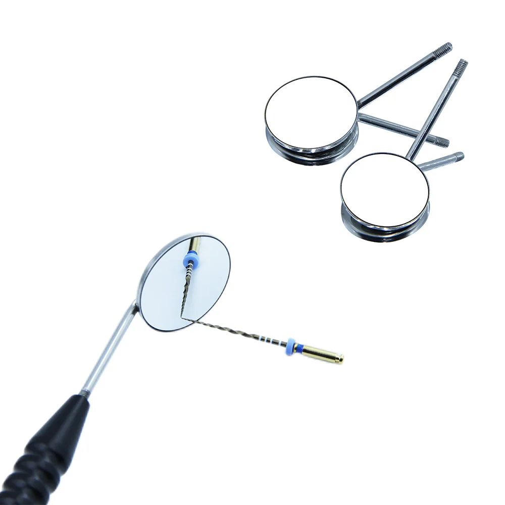 12Pcs/Box Dental Stainless Steel Dental Mouth Mirror 4/5 Anti Fog Front Surface Dentistry Mirrors High Quality Dentist Equipment