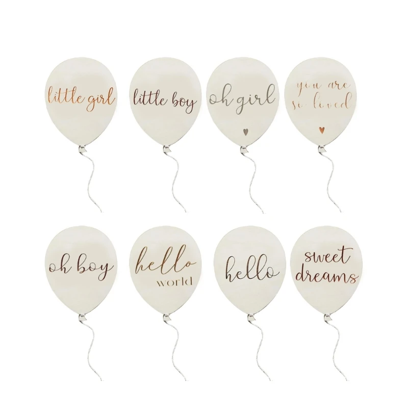 Newborn Photo Posing Props Wooden Balloon Baby Photoshoot Props Wall Sticker Photoshooting Props Nursery Room Decoration