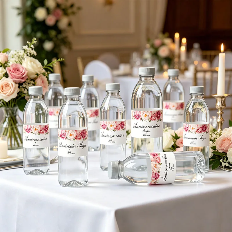 Étiquettes personnalisées pour bouteilles de mariage, 24 pièces, avec nom et texte sur mesure, pour célébrer une occasion spéciale
