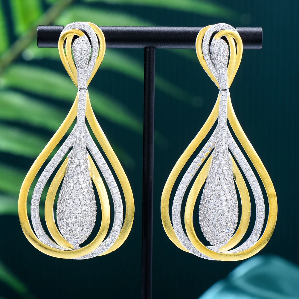 

Missvikki Big Gorgeous Trendy Drop Earring For Girlfriend Mom Gifts Jewelry Accessories High Quality Scalloped Ginkgo Biloba