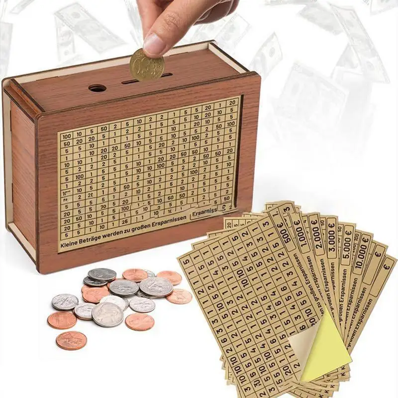 Money Saving Box Counter Money Saver For Cash With Counter Money Box For Cash Adult Money Bank Money Safe For Cash Saving Wooden