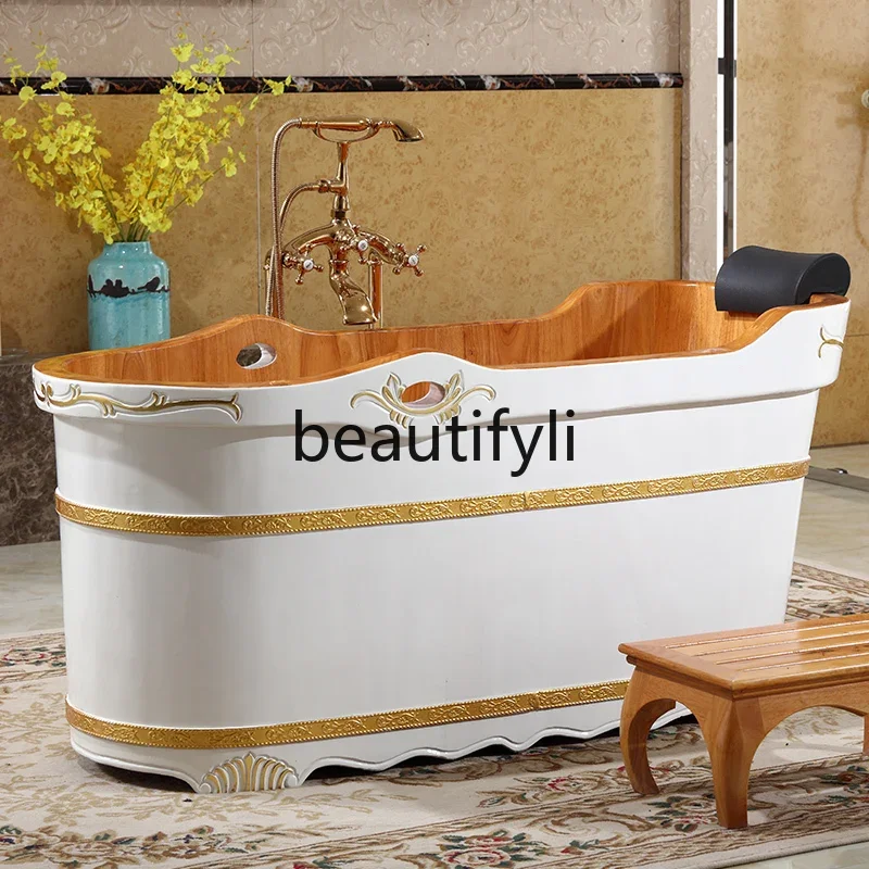 Luxury oak bath tub Solid wood bath tub Wooden bath tub