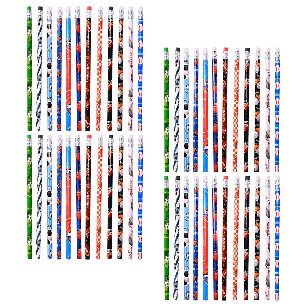 48 шт., спортивные тематические карандаши, детские карандаши, студенческие карандаши для письма, студенческие канцелярские карандаши для детей, оптом
