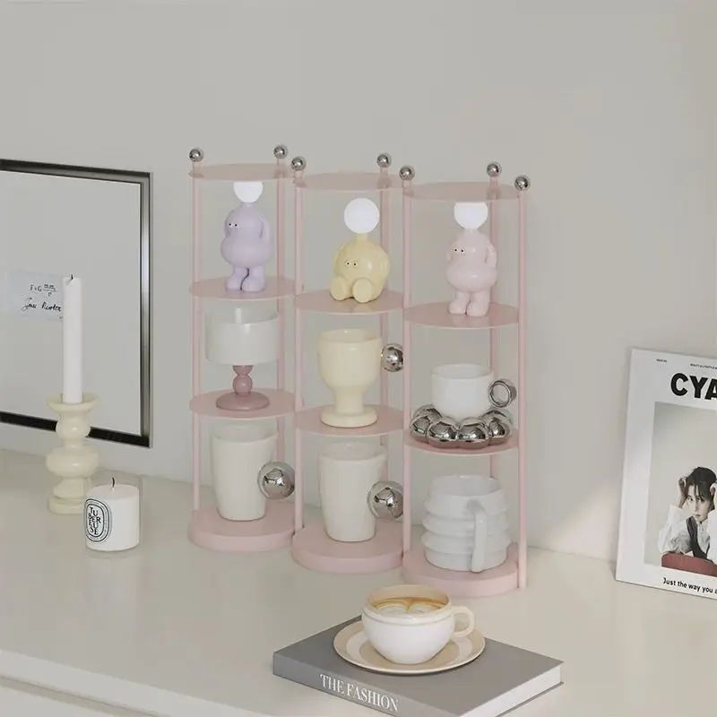 

Minimalist Cup Rack - Scandinavian Metal Display Stand, Luxe Countertop Organizer for Mugs & Glassware