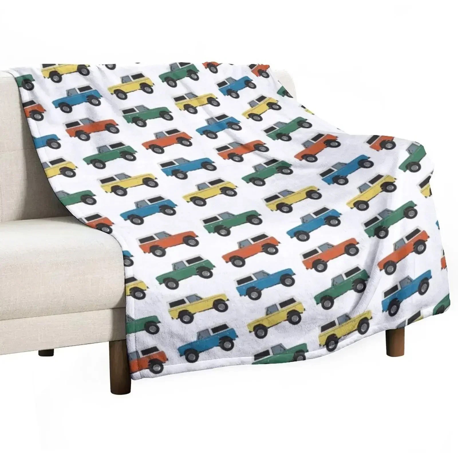 Classic 1969 Bronco car texture pattern Throw Blanket Plaid Blankets For Bed Hairys For Baby Blankets