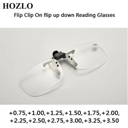 Flip Clip On flip up down Reading Glasses Magnifier Men Women Flip Clip Presbyopic Glasses Rimless Portable Hyperopia Spectacles