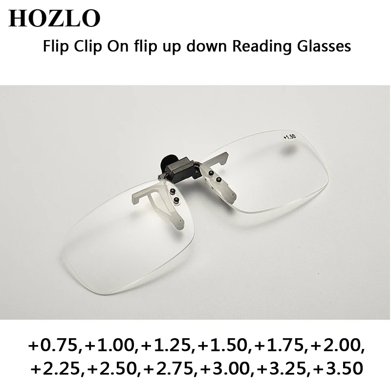 Flip Clip On flip up down okulary do czytania lupa mężczyźni kobiety Flip Clip okulary dla starców bez oprawek przenośne okulary nadwzroczności