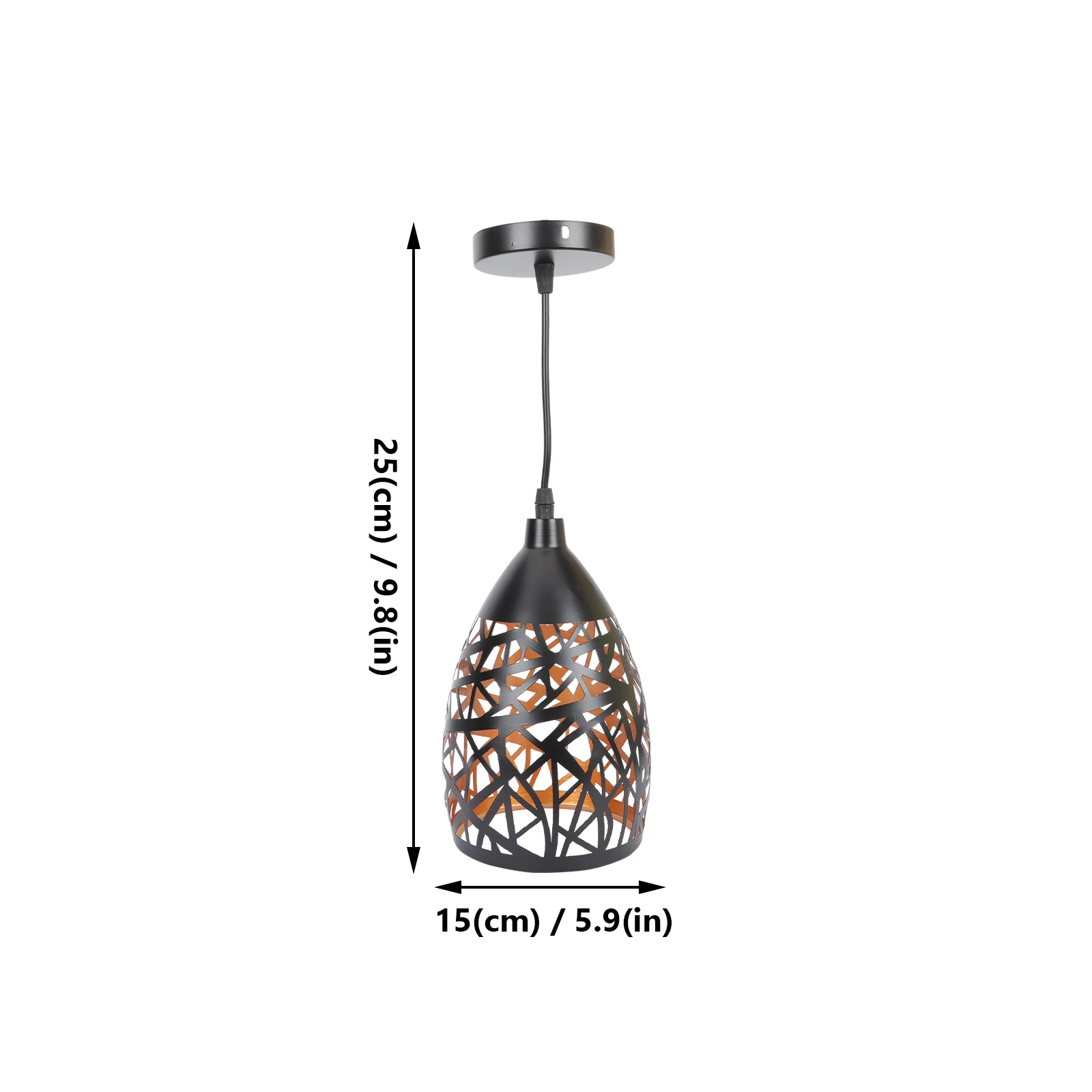 

Retro Industrial Ch Black Gold Bird's Nest Home Dining Room Hanging Lamp Iron Material Easy Install Remove Lighting Decor