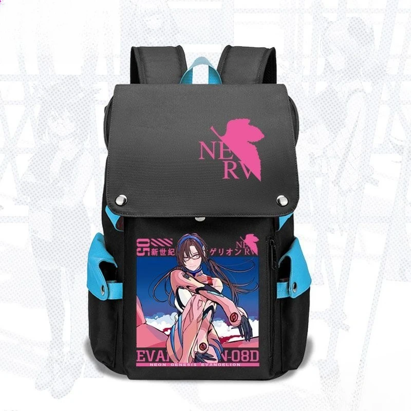 NEON GENESIS EVANGELION Ayanami Rei Asuka Langley Soryu bolsa escolar bidimensional para estudantes mochilas casuais masculinas e femininas