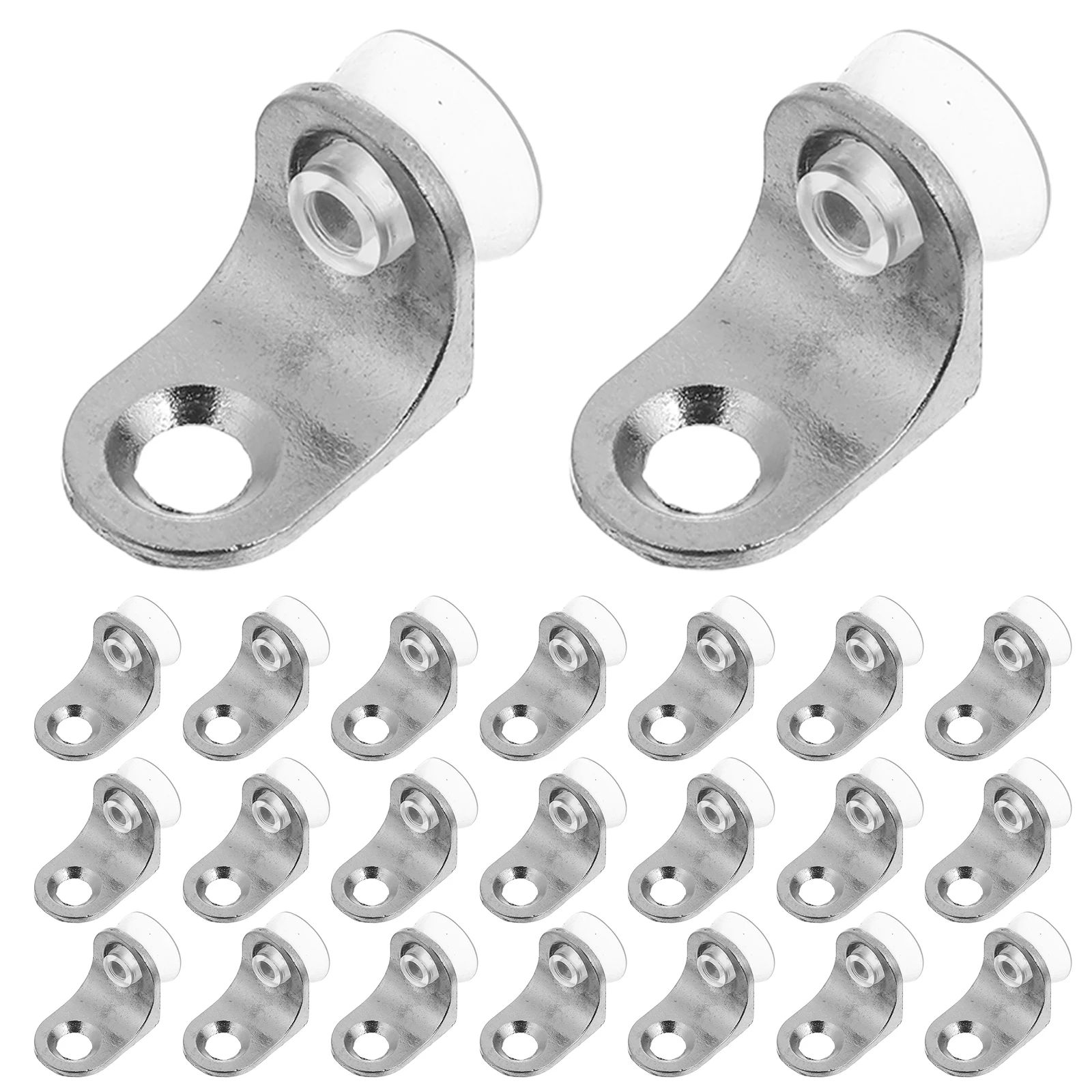 

50pcs Shelf Support Pegs Aluminum Alloy L-Shaped Wardrobe Shelf Fixed Brackets With Suction Cups & Screws Hardware Accessories