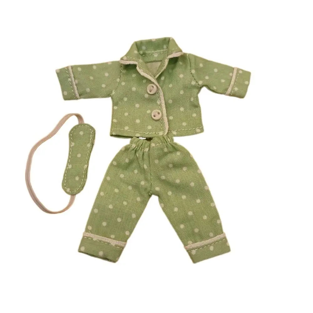 

Playing House Shirt Pants Doll Pajamas Eye Mask Changing Ob11 Sleep Clothes Causal Dress Up Obitsu 11 Clothes DIY Toy
