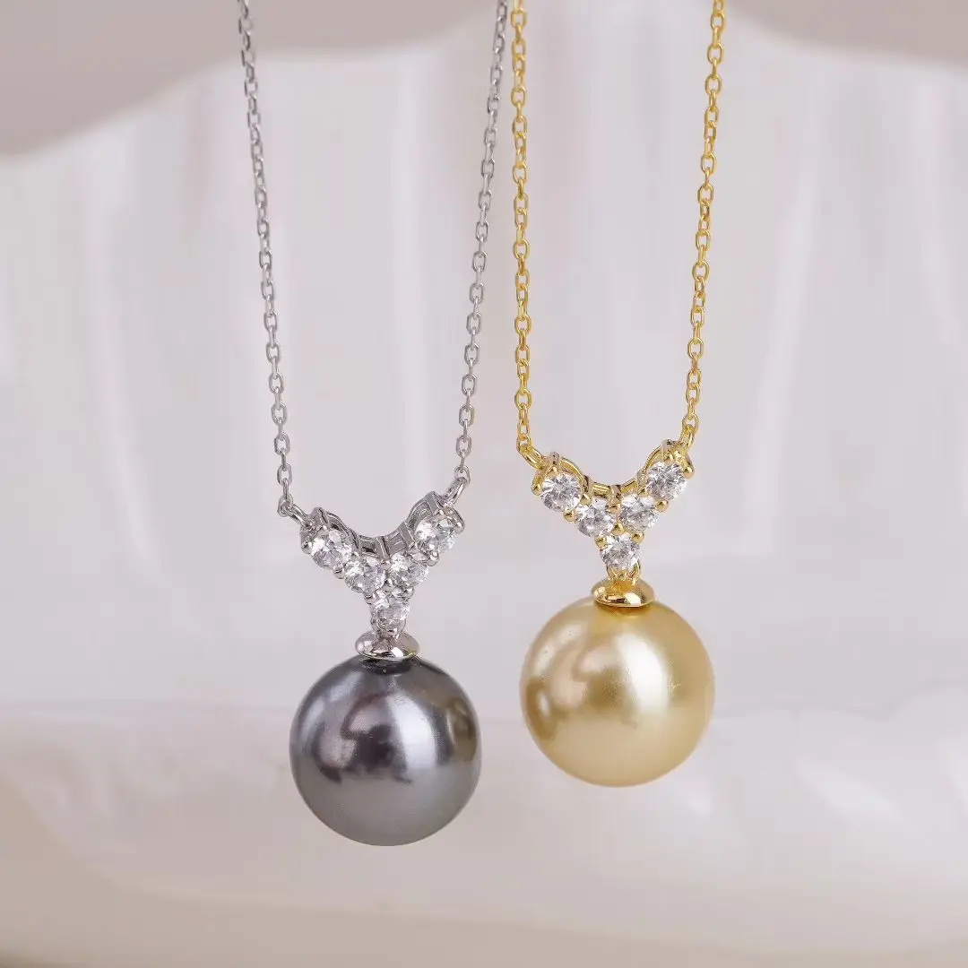 

Оптовая продажа, крепления для ожерелья из стерлингового серебра 925 пробы, фурнитура для ювелирных изделий, детали, фурнитура, аксессуары для жемчуга 9-12 мм, 3 шт./лот