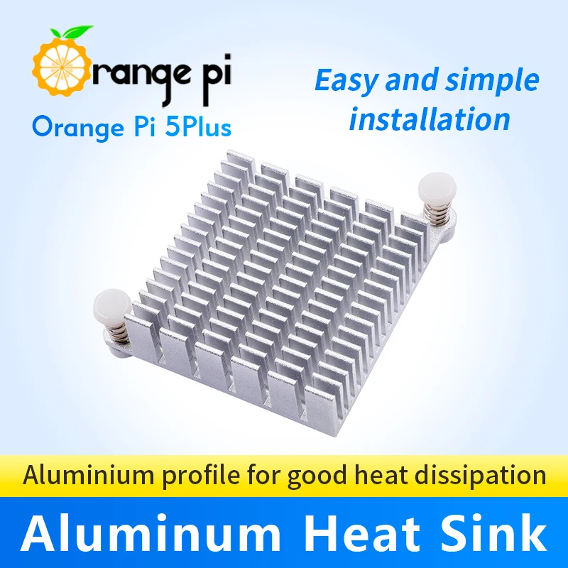 Official Aluminum Heat Sink for Orange Pi 5 Plus Board Passive Cooling Fin Snap-In Type Heat Dissipation Radiator for OPI 5 Plus