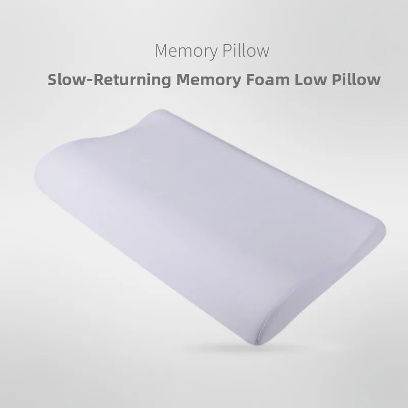 Low Profile Memory Foam Pillow Slow Rebound 6cm White Core Children's Single Person Soft Hard Dual Use Bedroom Foam Pillow