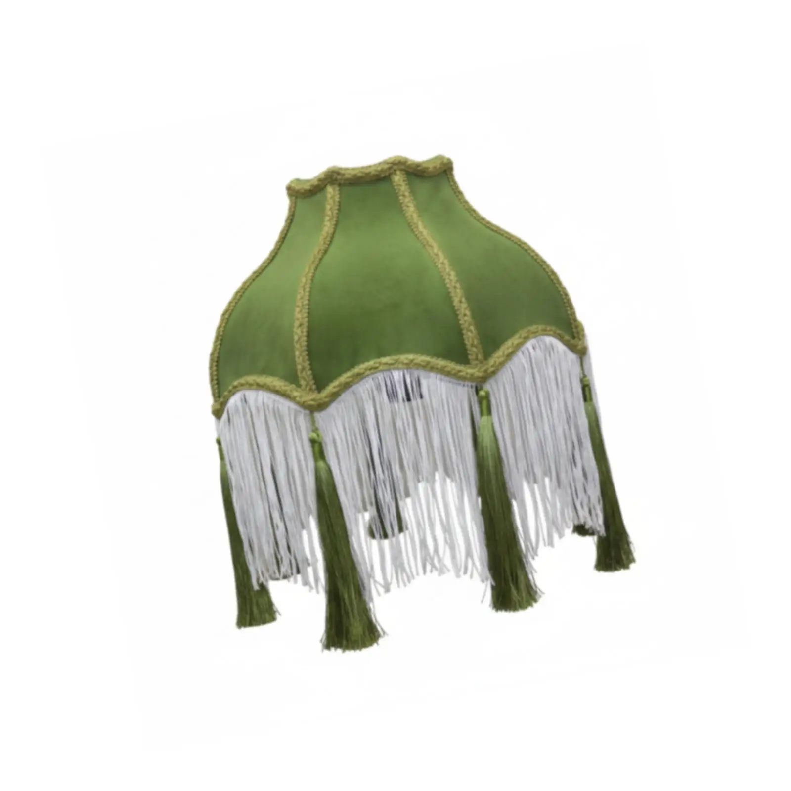 Velvet Lampshade Replacement Pendant Light Cover Bell Shape with Tassels for Floor Standing Lamp Living Room E27