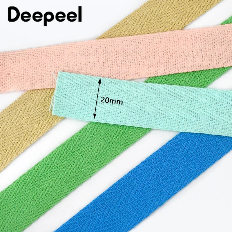 1Roll(45Meters) 20mm Cotton Webbing Handbag Shoulder Strap for Garment Backpack Belt Shoes Ribbon DIY Sewing Supply Accessories