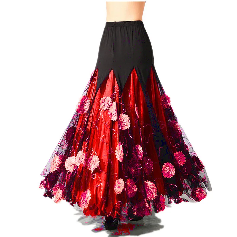 New Modern Dance Skirt, Half Length Training Skirt, Social Dance, Big Swing Skirt, Dance Dress, Waltz Square Dance Dress