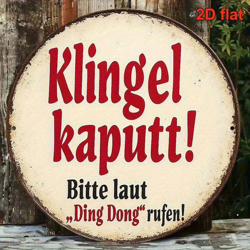 2D Flat - 2D Plane - 1 2D Plane, 8*8 Inch Round French Aluminum Sign, Vintage Decorative Sign, Content Is 
