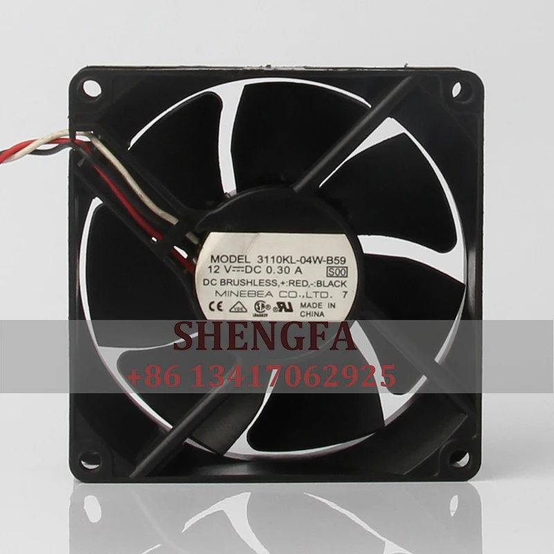 

3110KL-04NMB W-B59 Chassis Cooling Fan 8cm 8025 DC 12V 0.30A 3wire Server Inverter Axial Case Fans