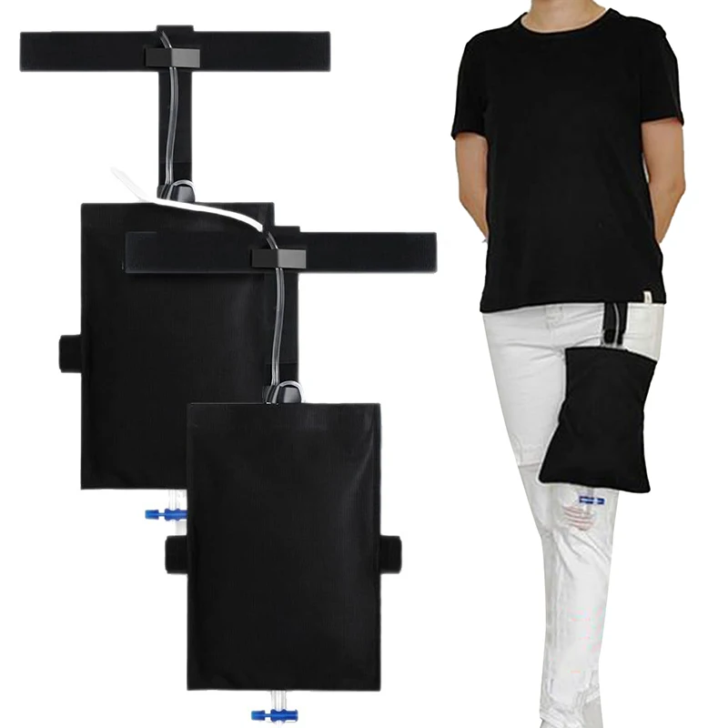 1x Urinary Drainage Bag With Belt External Bladder Ostomy Collection Waist Bag Catheter Urine Leg Bag Holder Fixed Storage Pouch