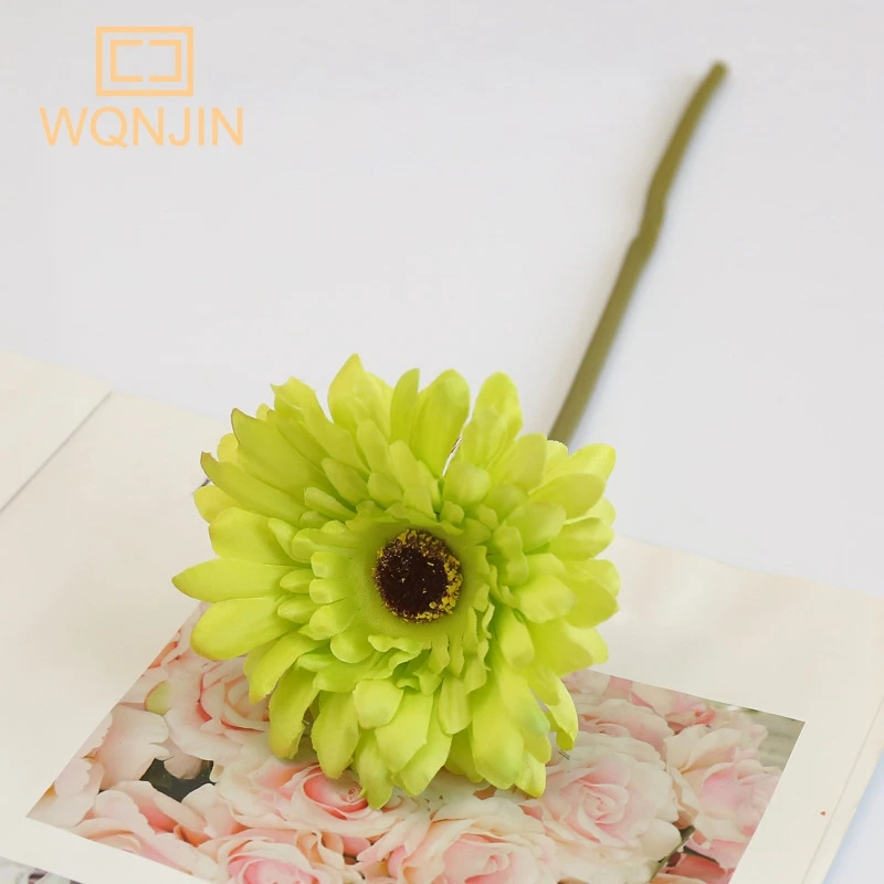 5 Stück, Gerbera künstliche Blume Zweig nach Hause Hochzeit Dekor Chrysantheme Gänseblümchen Blumenstrauß Blumen arrangement Zubehör – Detail 9