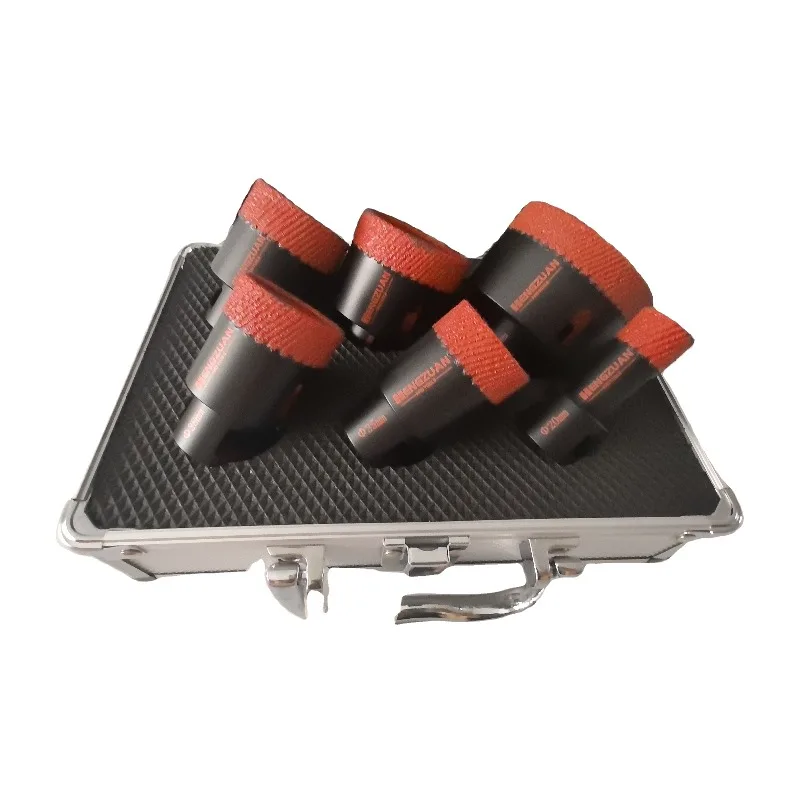 

Full Set Arix Vacuum Brazed Hole Saw Diamond Core Drill Bits for Stone Granite Marble Quartz and Porcelain Ceramic Tile.