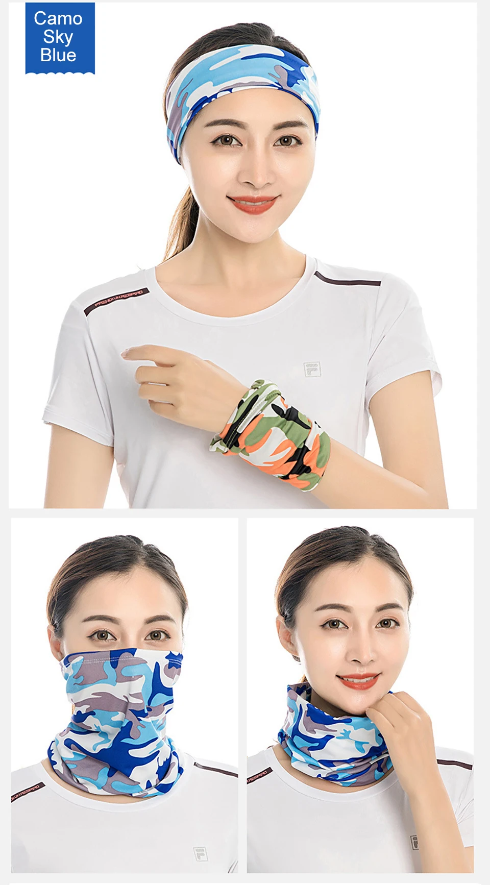 GTUBIKE Eisseiden-Bandana, atmungsaktiver UV-Schutz, Wandern, Gesichtsmaske, Outdoor-Sport, Sonnenschutz, Angeln, Gesichtsbedeckung, Schal – Detail 30
